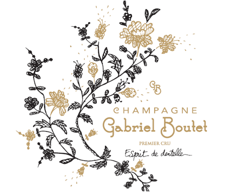 Champagne brut blanc bouteille elegente raffinée spéciale dentelle