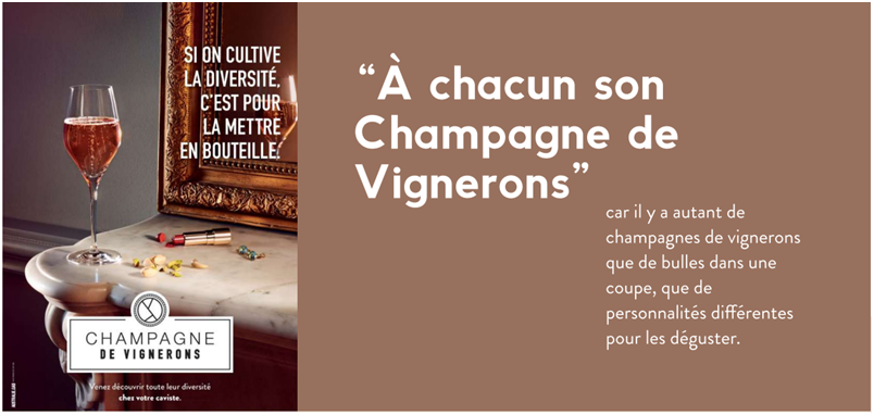 Champagne de vigneron rouge à lèvres
