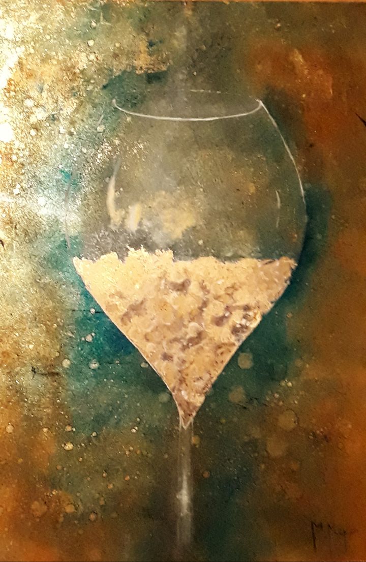 Peinture sur verre droit à limage de Monique Meyer 01. 2020 