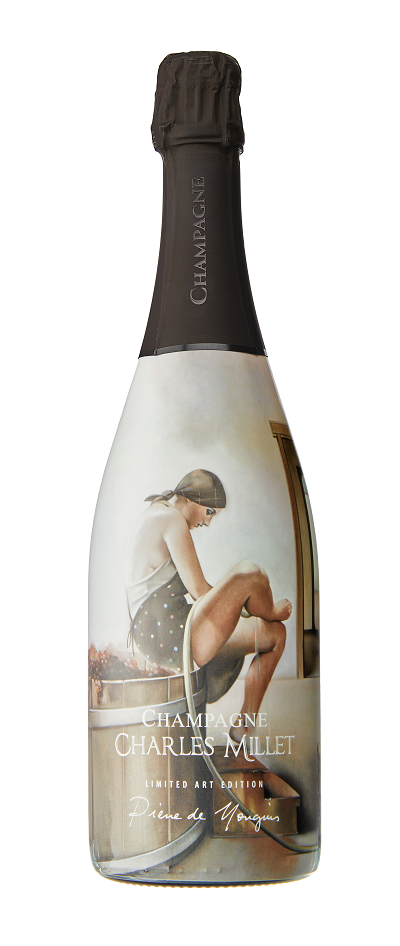 champagne BOUTET LIMITED art la belle vendangeuse. Copie